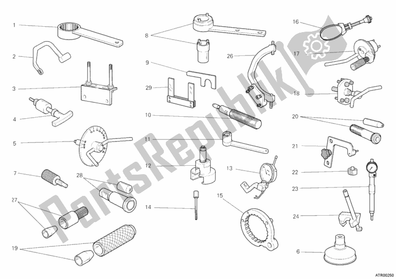Todas las partes para Herramientas De Servicio De Taller, Motor de Ducati Monster 696 ABS USA 2012
